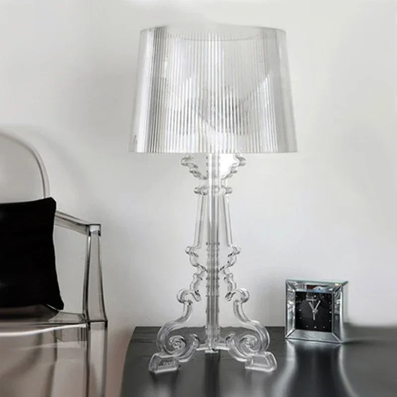 Lampa stołowa z akrylu regulowana wysokość z oprawą E27