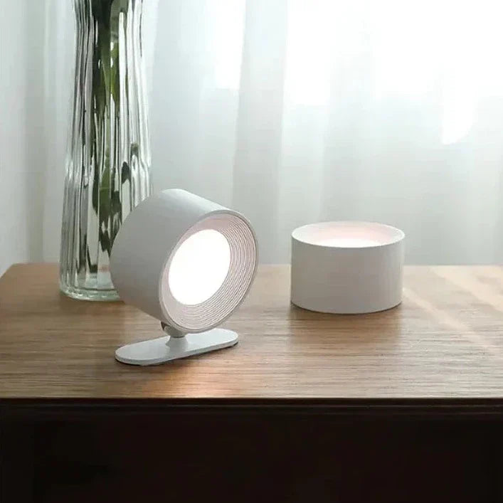 Bezprzewodowa lampa ścienna LED z obrotową głowicą i ładowaniem USB