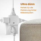 FlexTurn Drehbarer 3-fach Steckdosenadapter