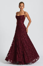 Blütenzauber Maxikleid mit Schnürdetail – Florales Sommerkleid Damen
