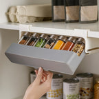 KüchenSpice Organizer – Organizer na przyprawy pod półką z słoikami