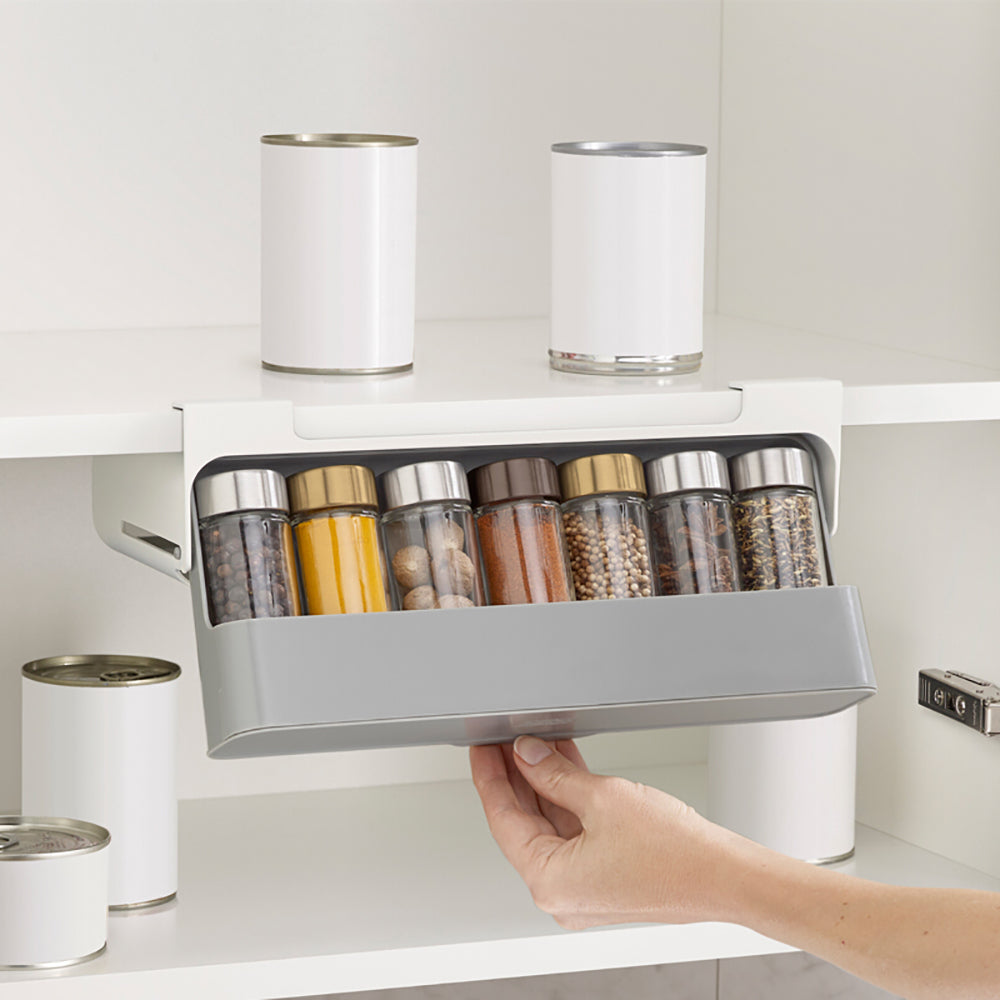 KüchenSpice Organizer – Organizer na przyprawy pod półką z słoikami