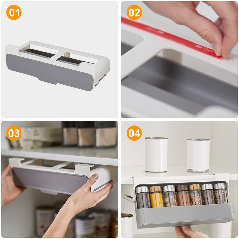 KüchenSpice Organizer – Organizer na przyprawy pod półką z słoikami