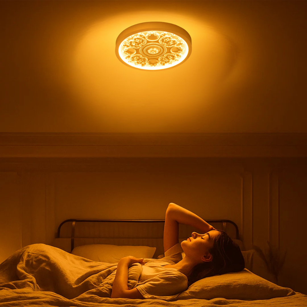 LumaStone LED Deckenleuchte – Dimmbare Deckenlampe mit Fernbedienung