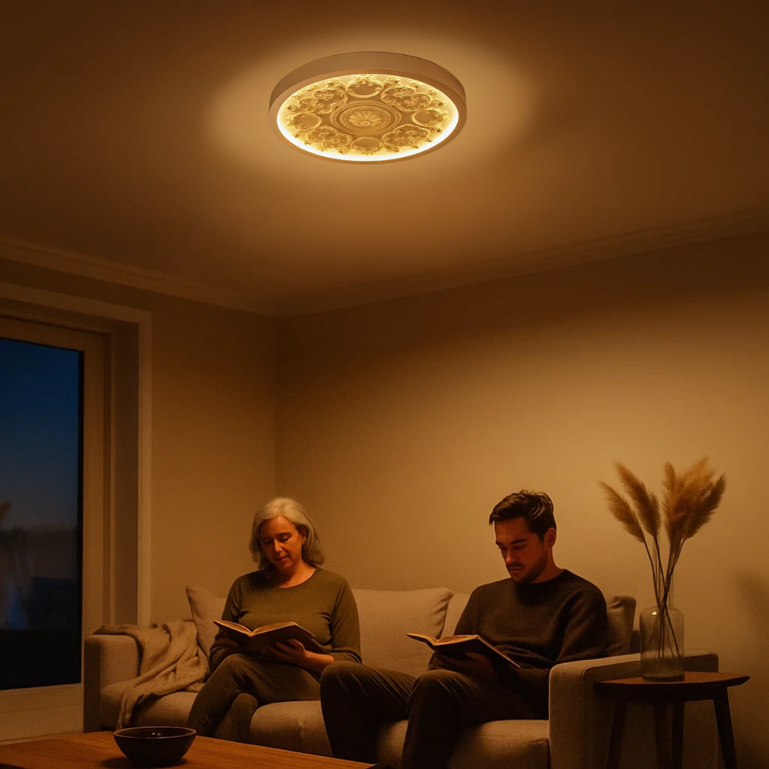 LumaStone LED Deckenleuchte – Dimmbare Deckenlampe mit Fernbedienung