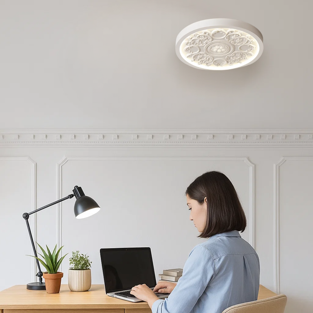 LichtAura Lampa sufitowa LED z możliwością ściemniania z pilotem Nowoczesna