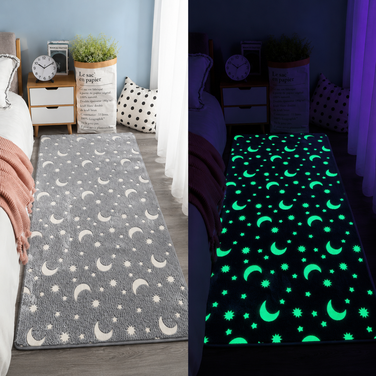 LunaGlow Leuchtteppich für Kinderzimmer