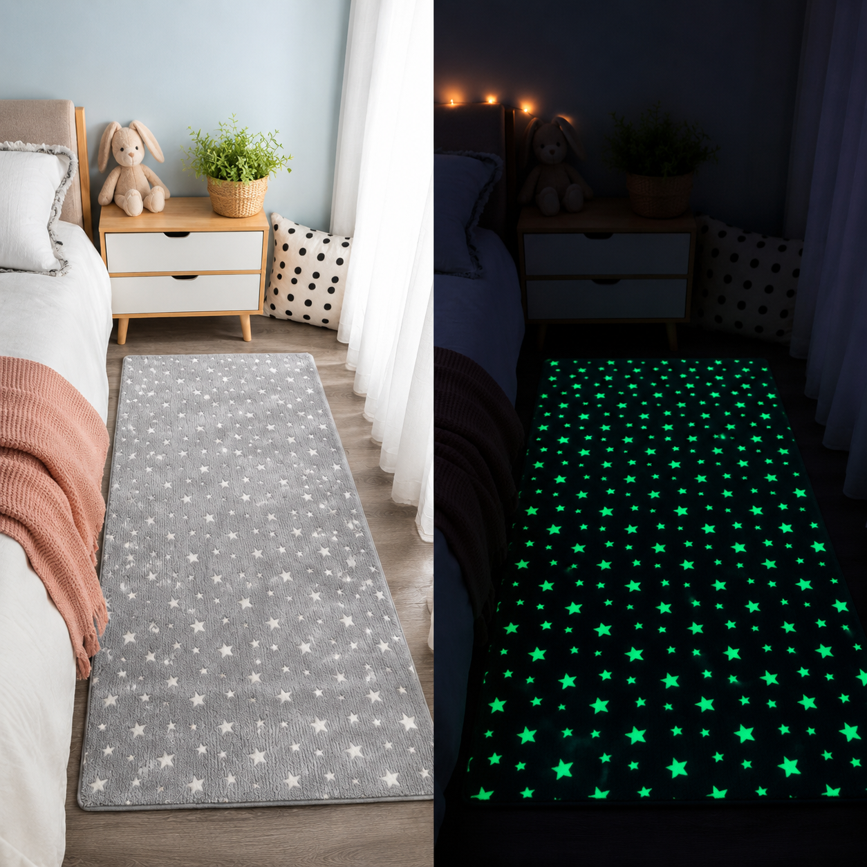 LunaGlow Leuchtteppich für Kinderzimmer
