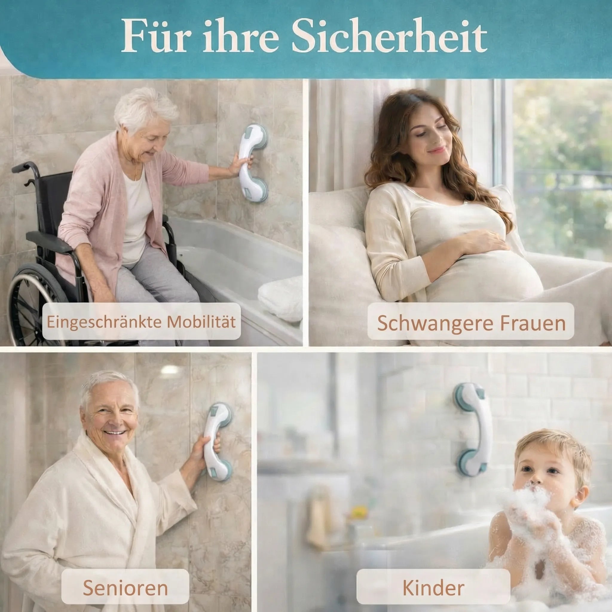 SafeGrip Bad-Haltegriff mit Saugnapf