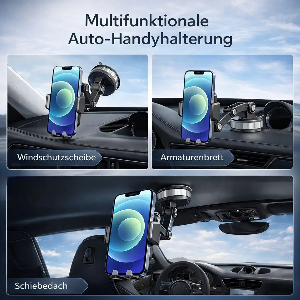 DriveFlex Handyhalterung – Auto Smartphone Halter mit Saugnapf