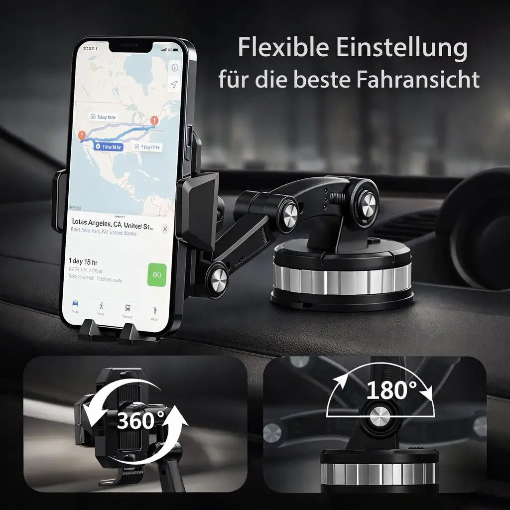 DriveFlex Handyhalterung – Auto Smartphone Halter mit Saugnapf