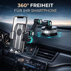LuxGrip Handyhalterung für Auto mit Saugnapf und 360° Drehung