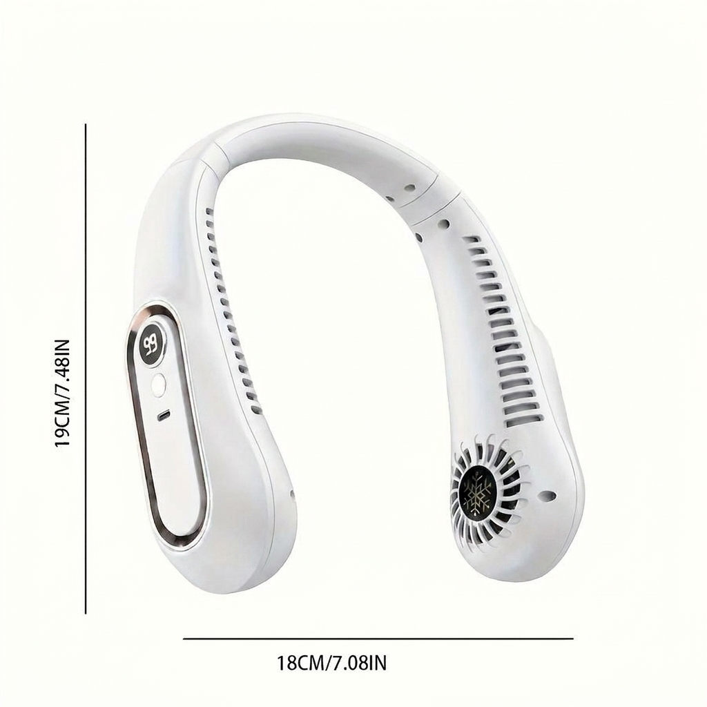 CoolBreeze Tragbarer USB Nackenventilator mit 360° Luftzirkulation