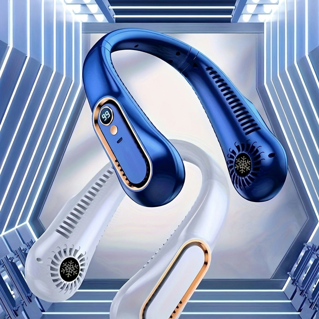 CoolBreeze Tragbarer USB Nackenventilator mit 360° Luftzirkulation
