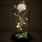 GoldFlora LED Rosenkugel unter Glasglocke dekoratives Geschenk
