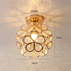 Lampa sufitowa z kryształowym wykończeniem, nastrojowe oświetlenie