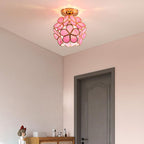 Lampa sufitowa z kryształowym wykończeniem, nastrojowe oświetlenie