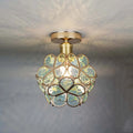 Lampa sufitowa z kryształowym wykończeniem, nastrojowe oświetlenie