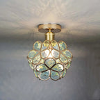 Lampa sufitowa z kryształowym wykończeniem, nastrojowe oświetlenie