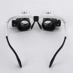ZoomVision LED Lupenbrille mit Wechselobjektiven