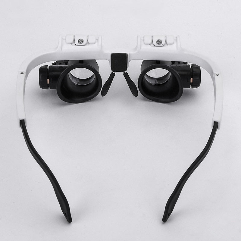 ZoomVision LED Lupenbrille mit Wechselobjektiven