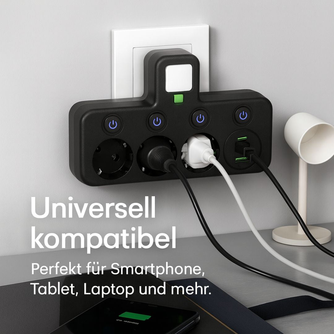 PowerGrid Mehrfachsteckdose mit USB und USB-C