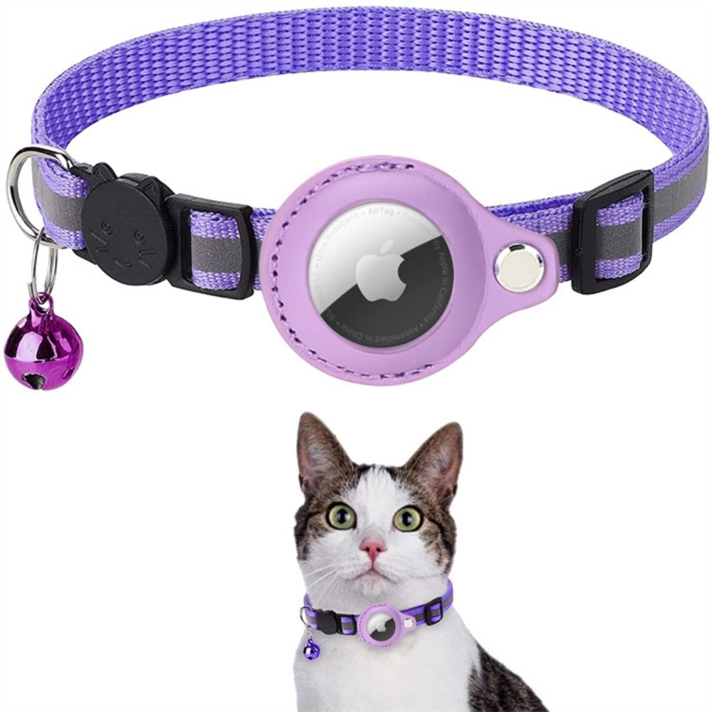 Reflektierendes Katzenhalsband mit Trackerhalter