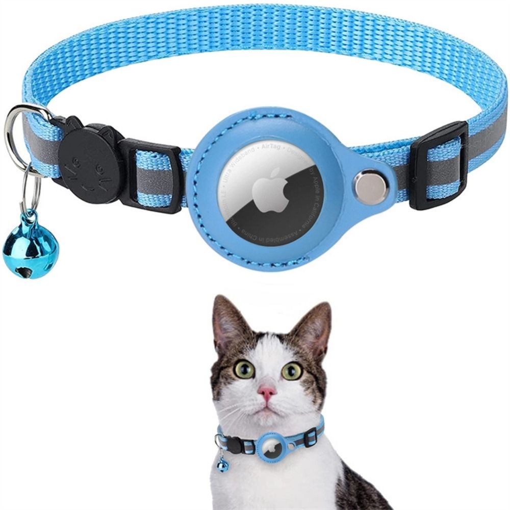 Reflektierendes Katzenhalsband mit Trackerhalter