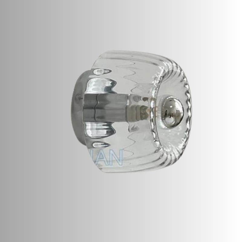 Glavira Wandleuchte mit Glas Kugel und Metallhalterung
