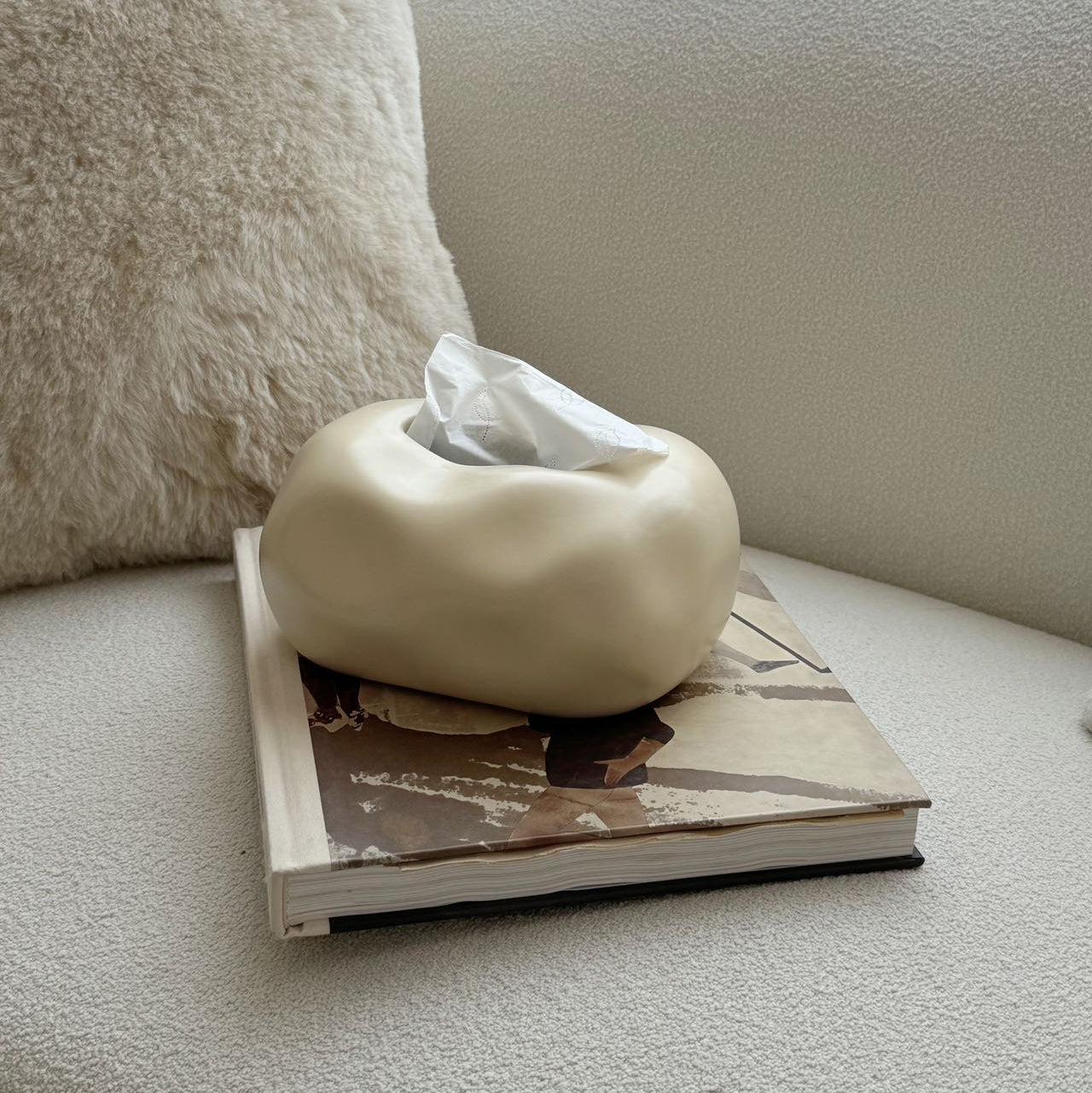 Pojemnik na chusteczki ceramiczny w kształcie chmurki do domu