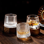 SpinCask obrotowe szklanki do whisky ze szkła kryształowego 300 ml