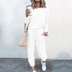 Lunavera Damen Zweiteiler mit weiter Hose Elegantes Freizeit-Set