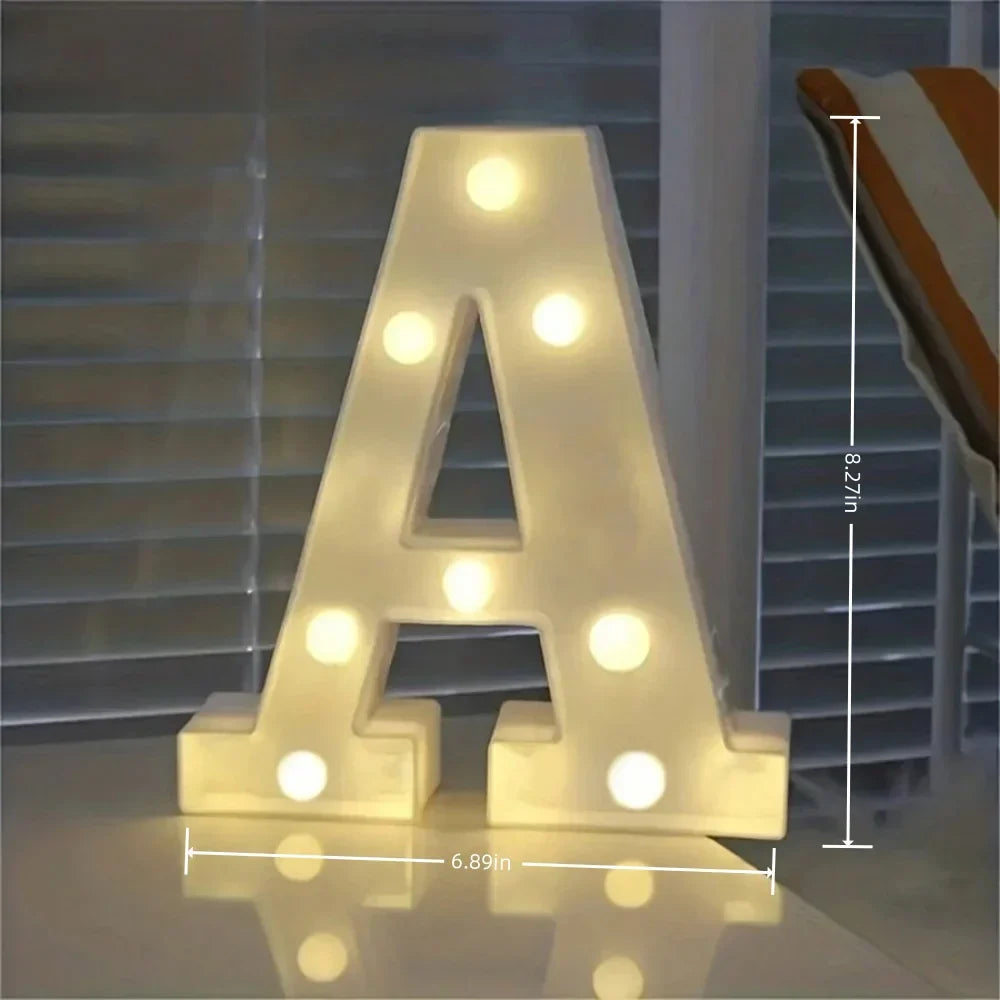 LED Litera Alfabet Lampa Dekoracyjna do Oświetlenia Wnętrz