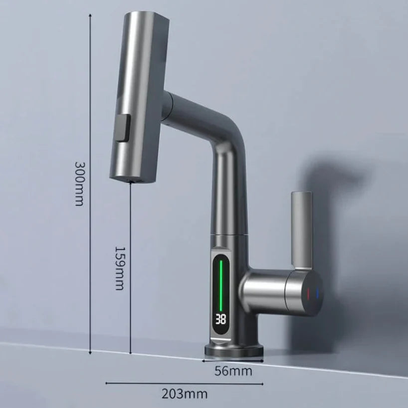 FlexiHahn Flexibler Wasserhahn mit LED-Temperaturanzeige