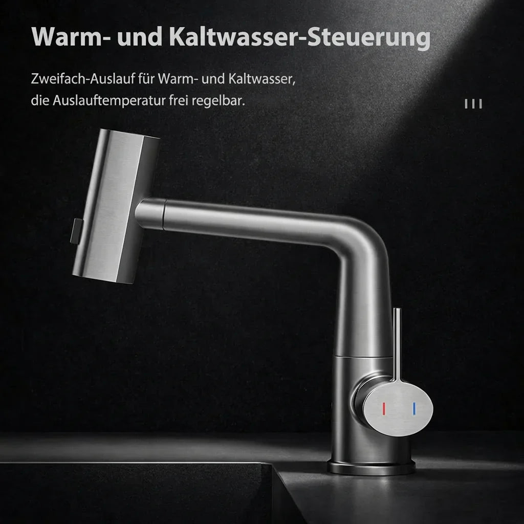 FlexiHahn Flexibler Wasserhahn mit LED-Temperaturanzeige