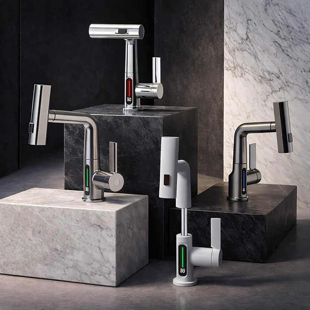 FlexiHahn Flexibler Wasserhahn mit LED-Temperaturanzeige