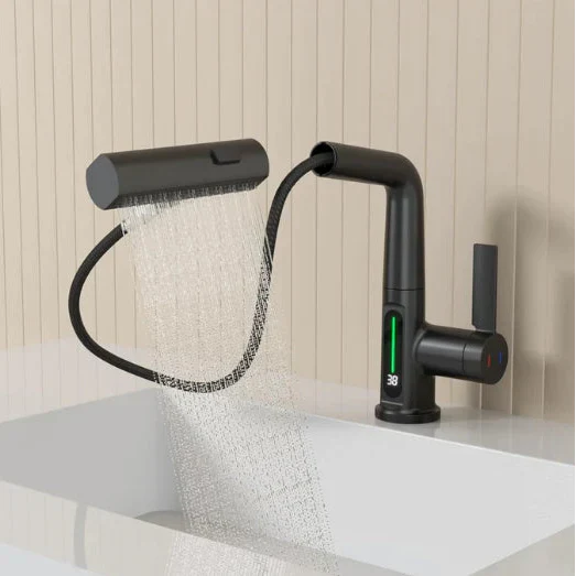 FlexiHahn Flexibler Wasserhahn mit LED-Temperaturanzeige