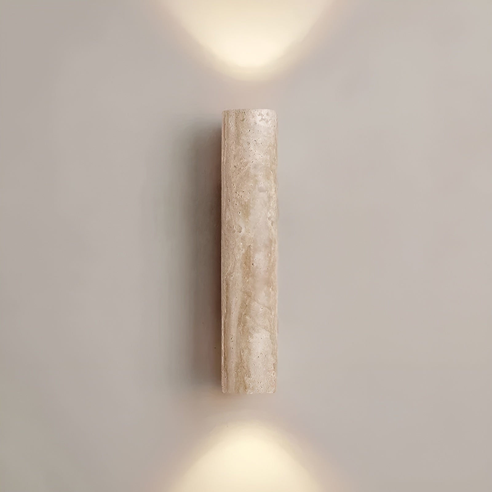 Wandleuchte aus Steinoptik mit LED Beleuchtung