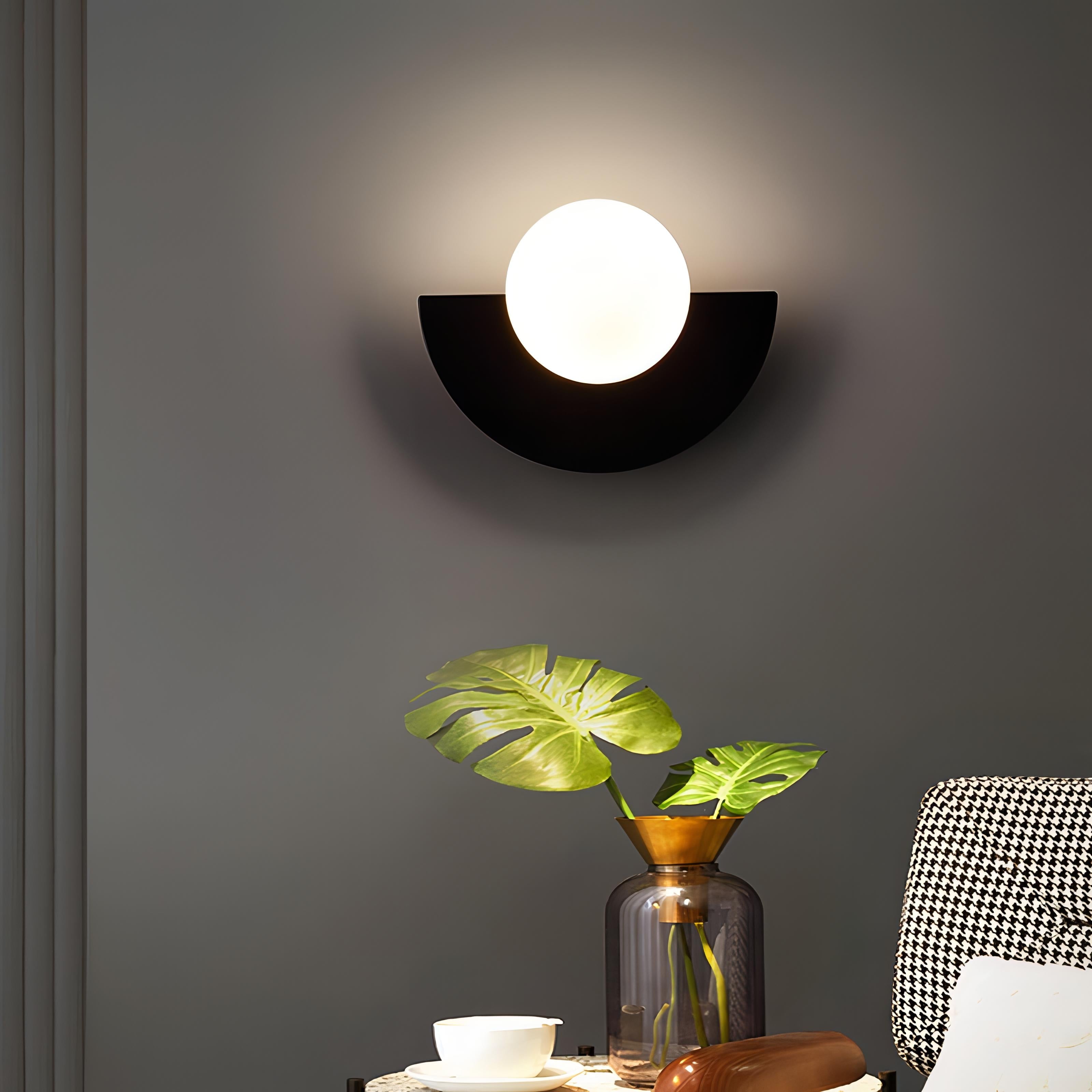 Lampa ścienna Nordexa Halbrunde z metalu z oświetleniem LED