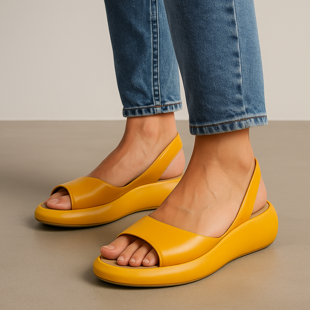 Eleganta SommerSchritt Damen Slingback Sandalen mit offener Zehenpartie