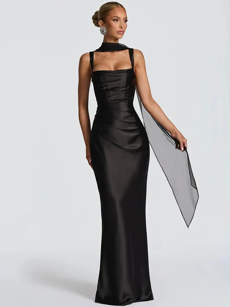 LineaLuna Maxikleid Damen – Ärmelloses Langes Sommerkleid