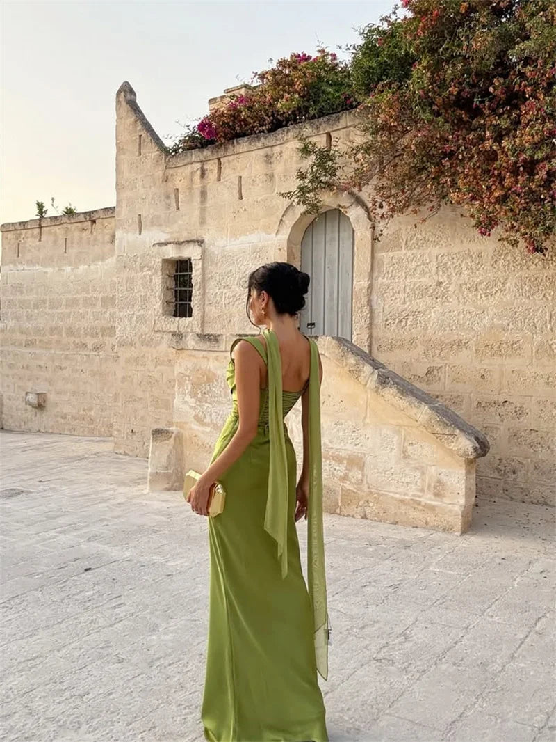 LineaLuna Maxikleid Damen – Ärmelloses Langes Sommerkleid