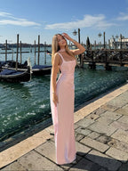 LineaLuna Maxikleid Damen – Ärmelloses Langes Sommerkleid