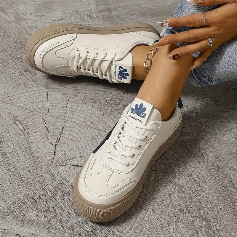 Urbanvia StreifenSchritt damskie sneakersy na co dzień z sznurowaniem i komfortem  