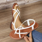 Belvona SommerSchritt Damen Sandalen mit Kreuzriemen und Fersenriemen