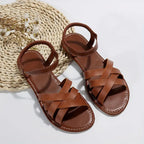 Marovia FlechtSchritt dame slingback-sandaler med flettede remme  