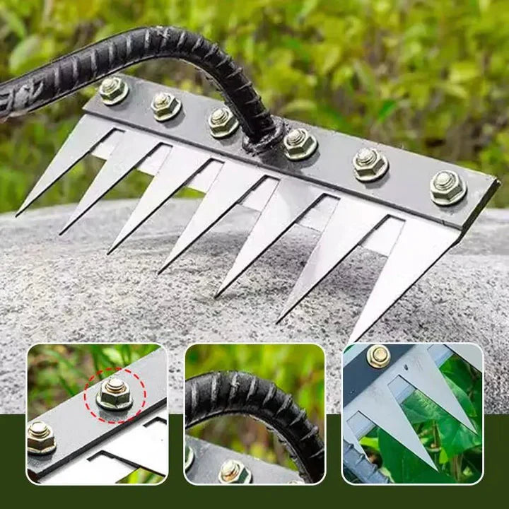 GartenPro Bodenrechen – Stalowy grabi do chwastów do pracy w ogrodzie